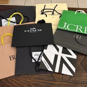 Lot of 10 Premium Designer Store Shopping Bags